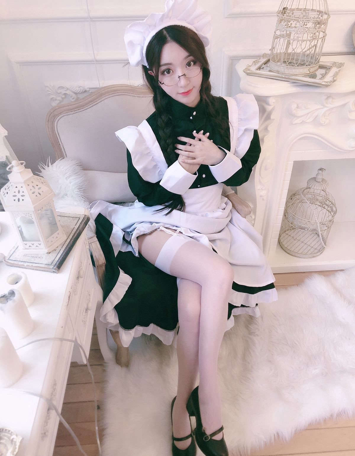 cos美女黑川大尺度白丝袜眼镜高清美腿写真cosplay